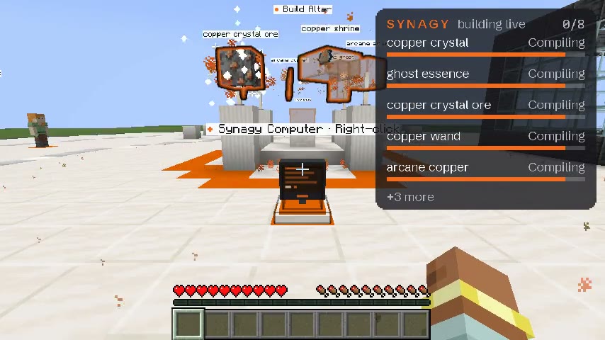 Parts forming at the build altar