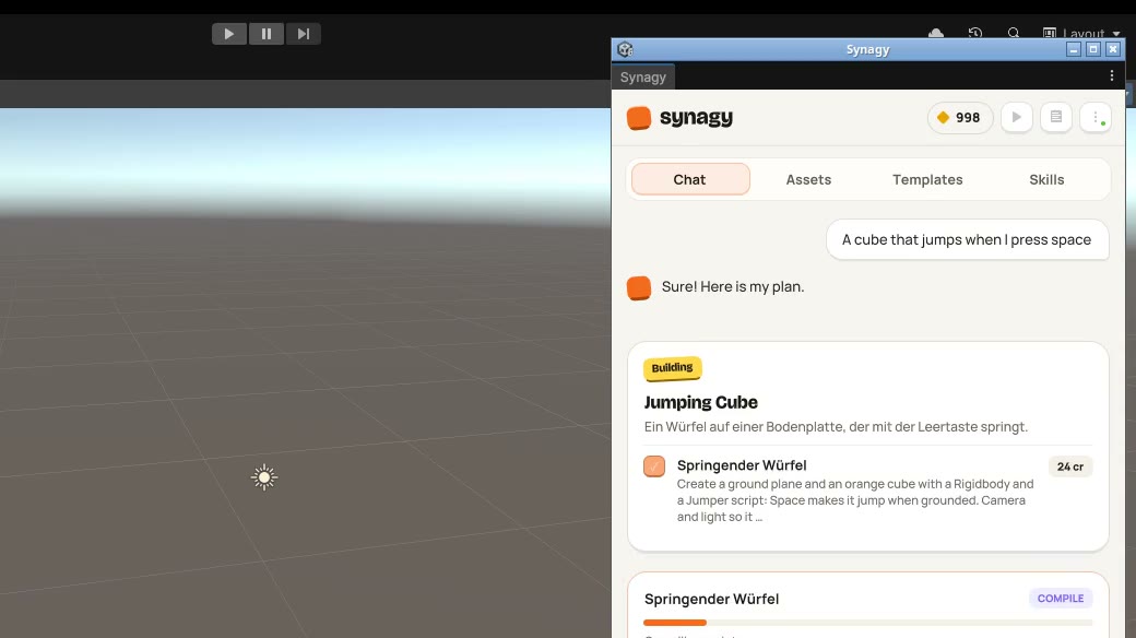 Scripts and scene objects being built in the project